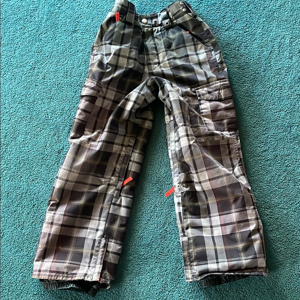 Burton Casual Plaid Bottoms in Brown and Gray